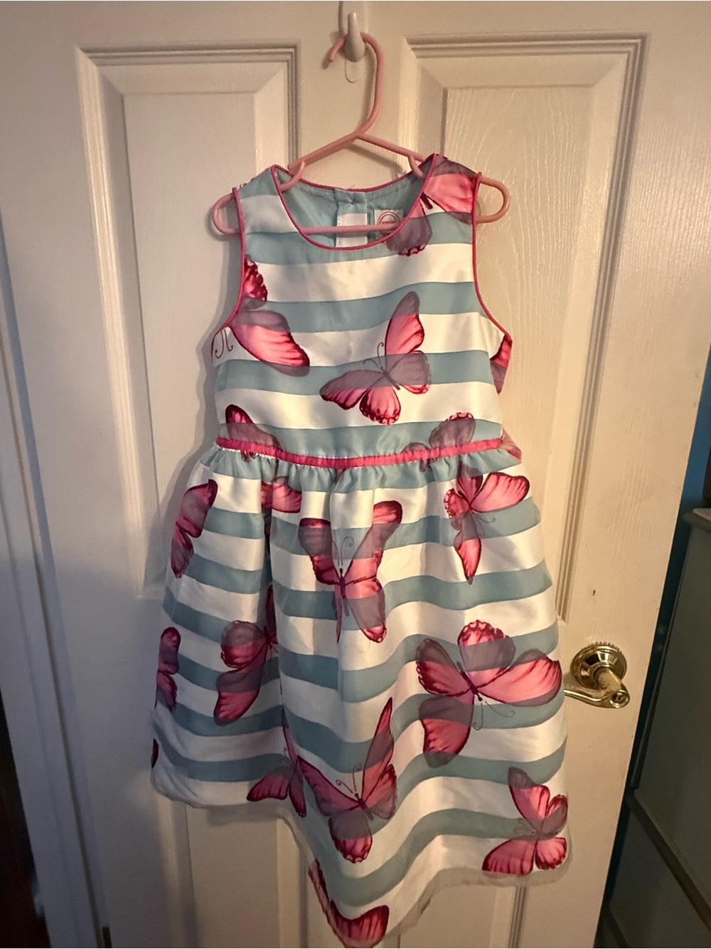 Wonder Nation Girls Butterfly Stripped Dress